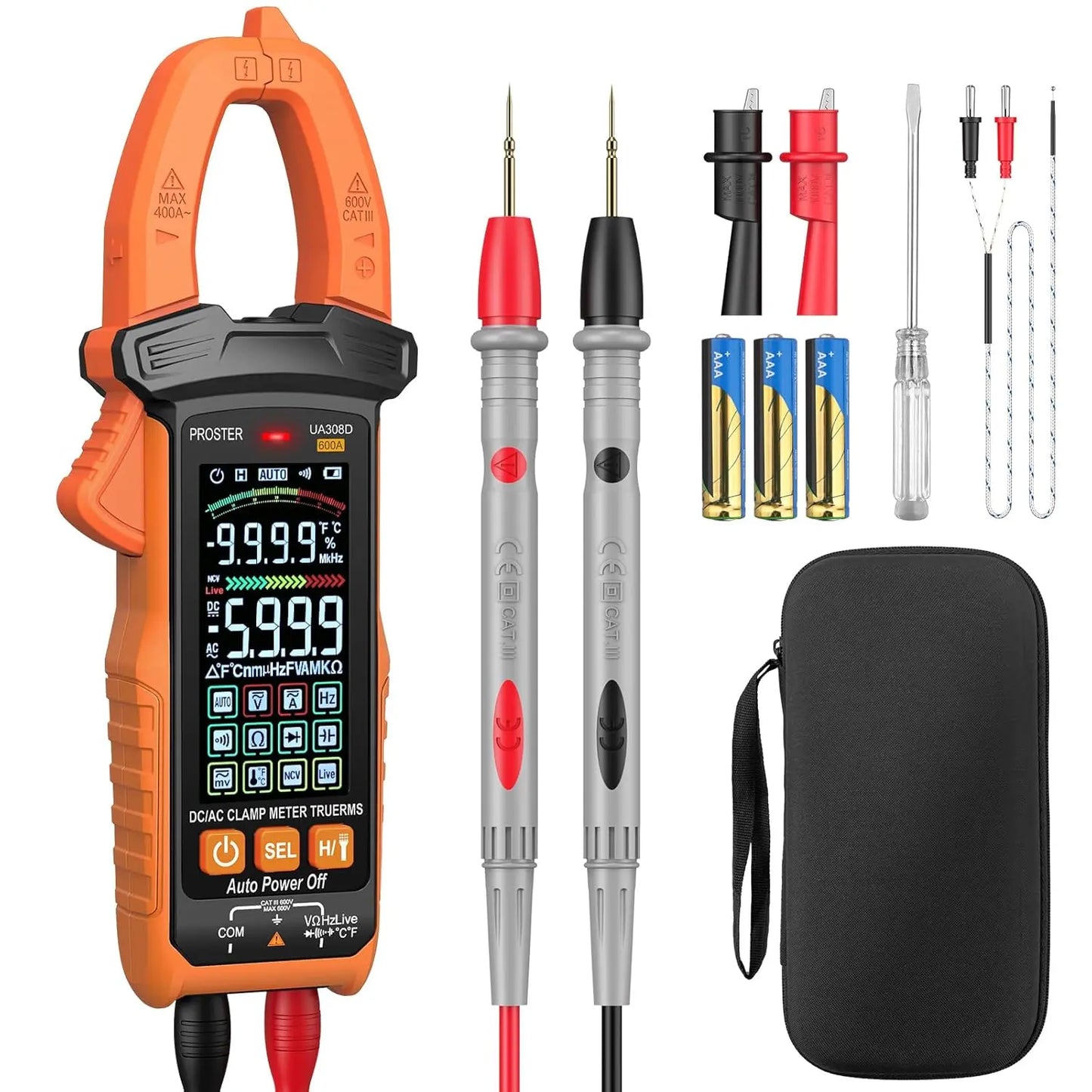 6000 Counts Digital Smart Multimeter with NCV & Temperature Test