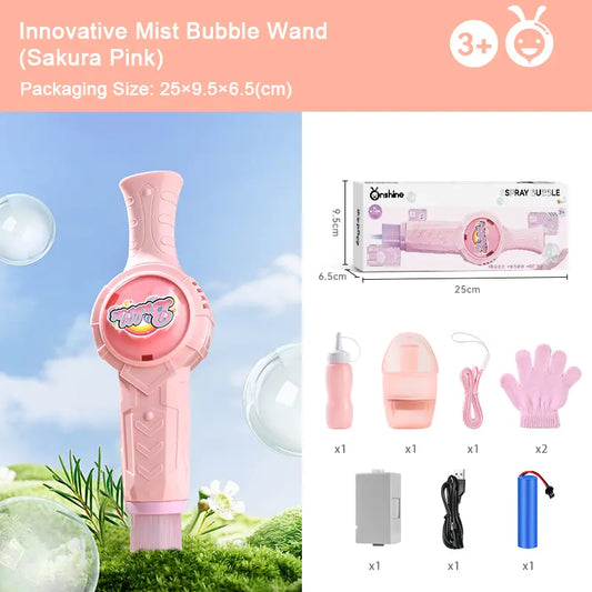 Mist Bubble Machine for Kids with Lights, Music & Fog Bubbles