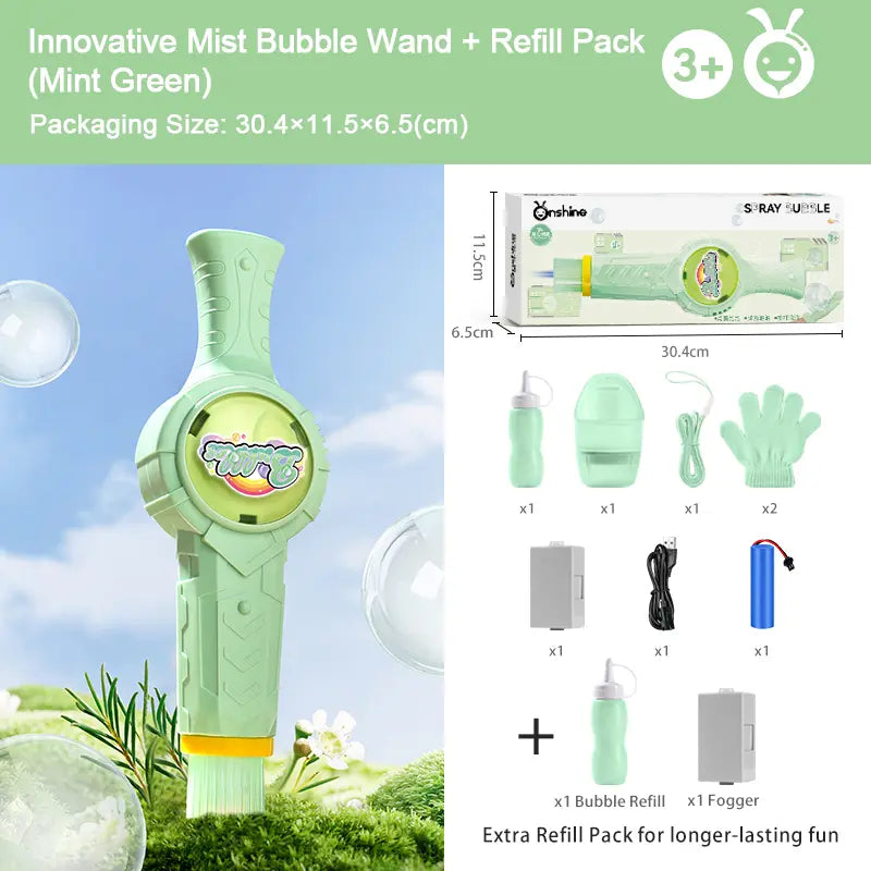 Mist Bubble Machine for Kids with Lights, Music & Fog Bubbles